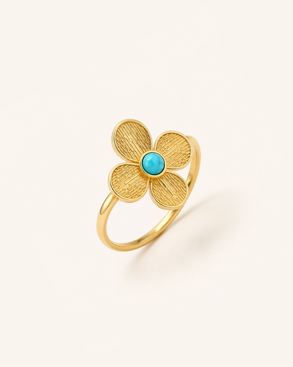 Blue Bloom Ring -18k Gold (Demi Fine)