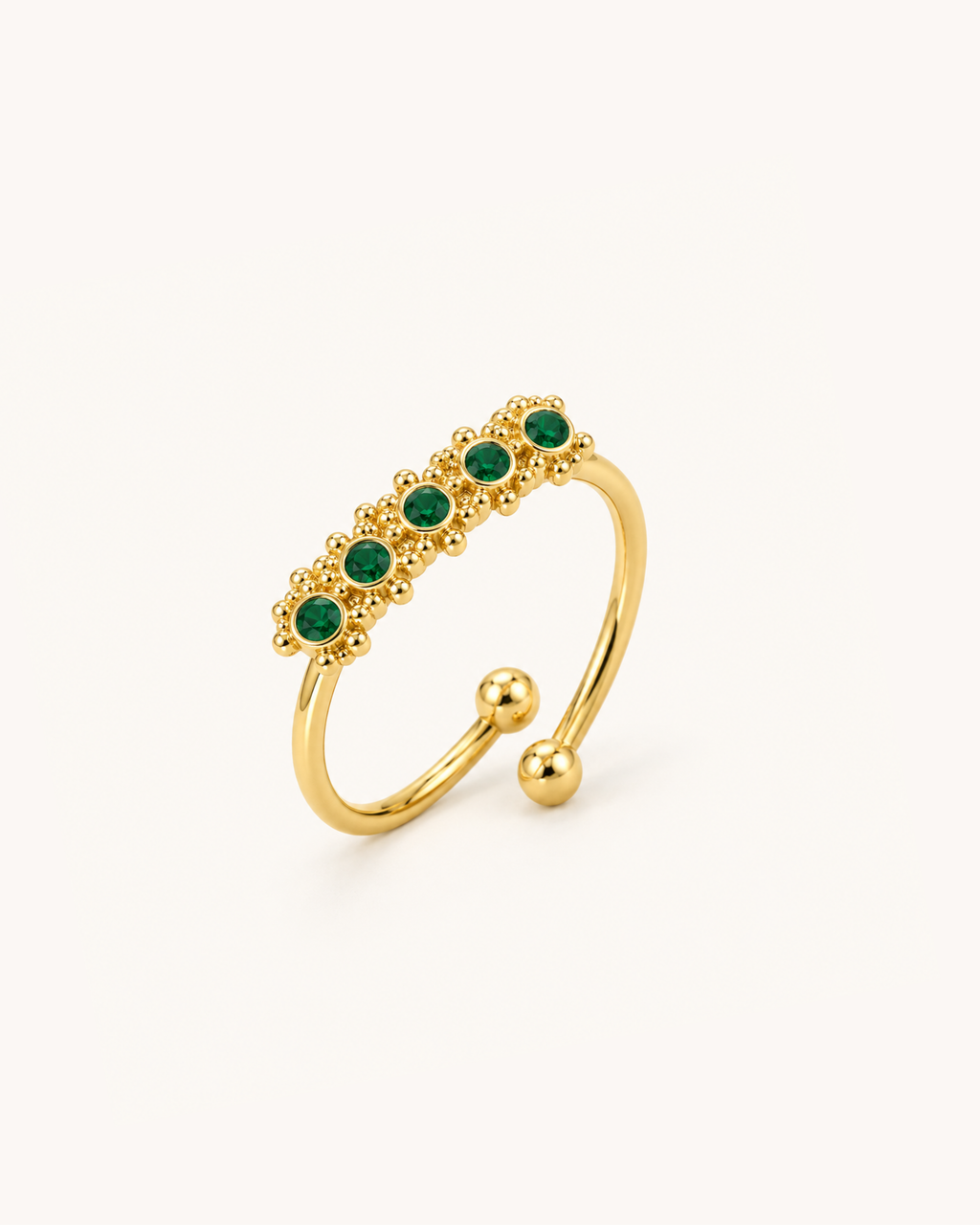 Jade Bloom Ring - 18k Gold (Demi Fine)