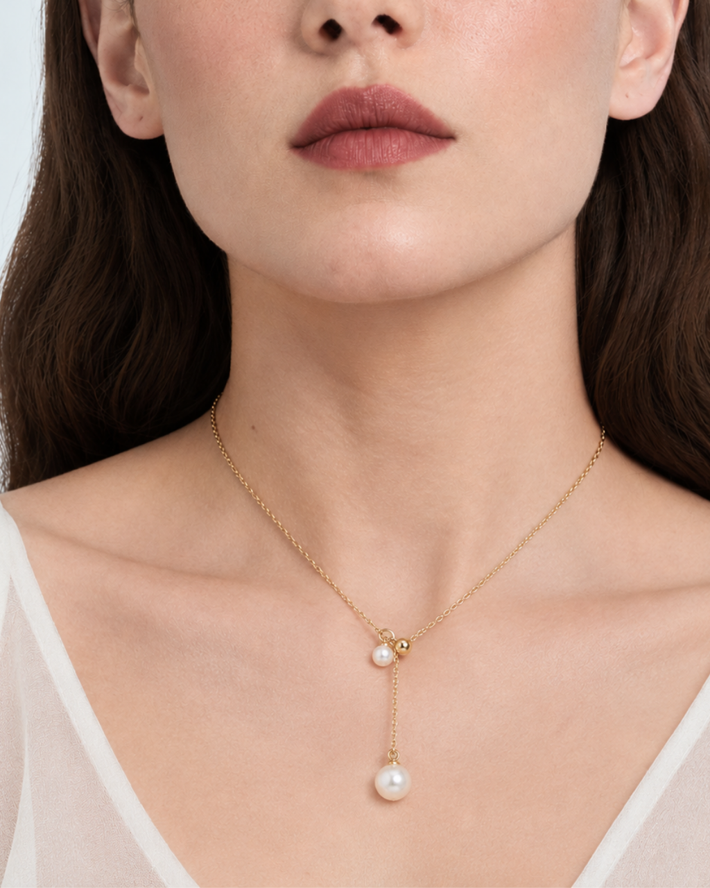 Pearl Layer Necklace - 18k Gold ( Demi Fine )