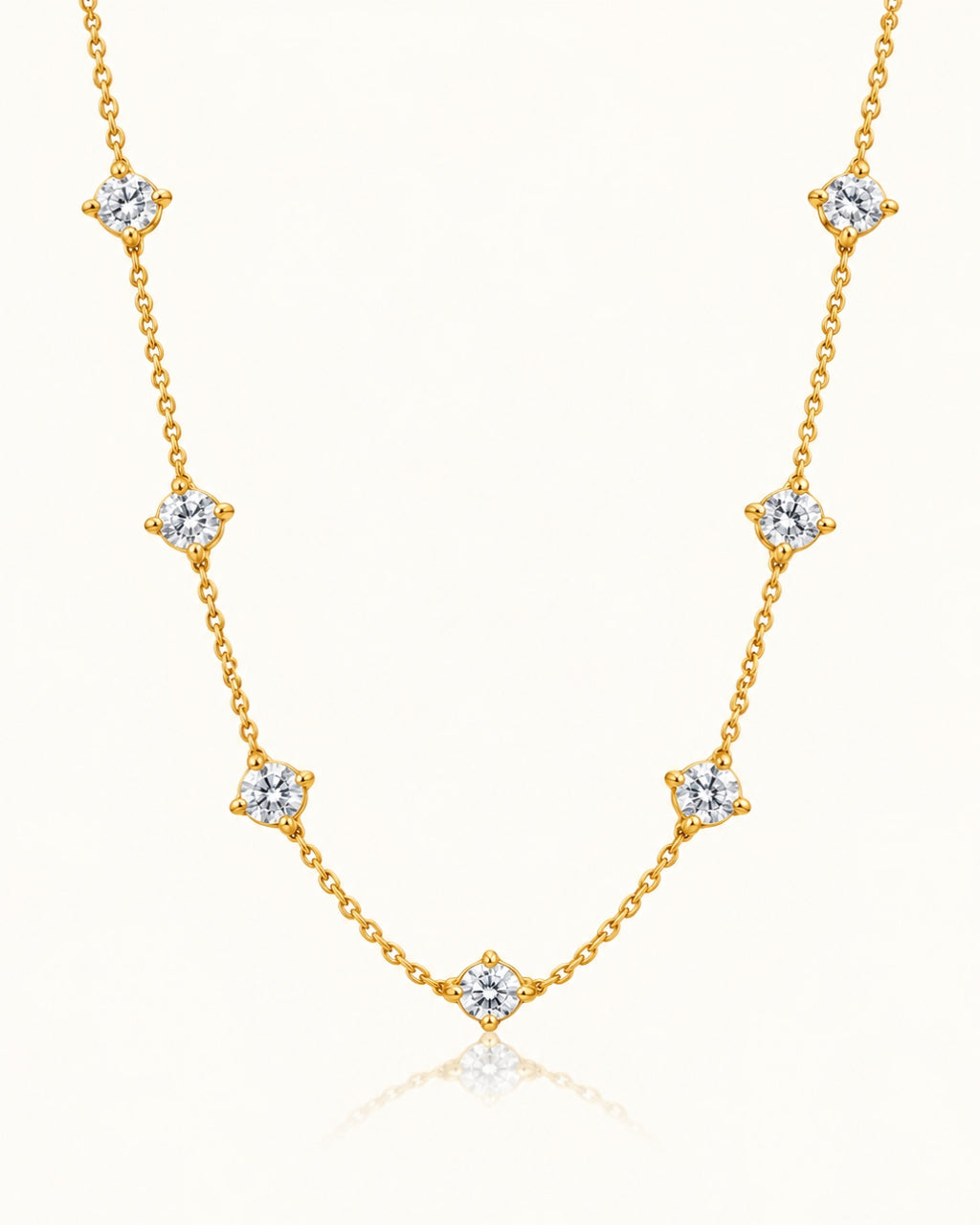 Starry Crystal Necklace - 18k Gold ( Demi Fine )