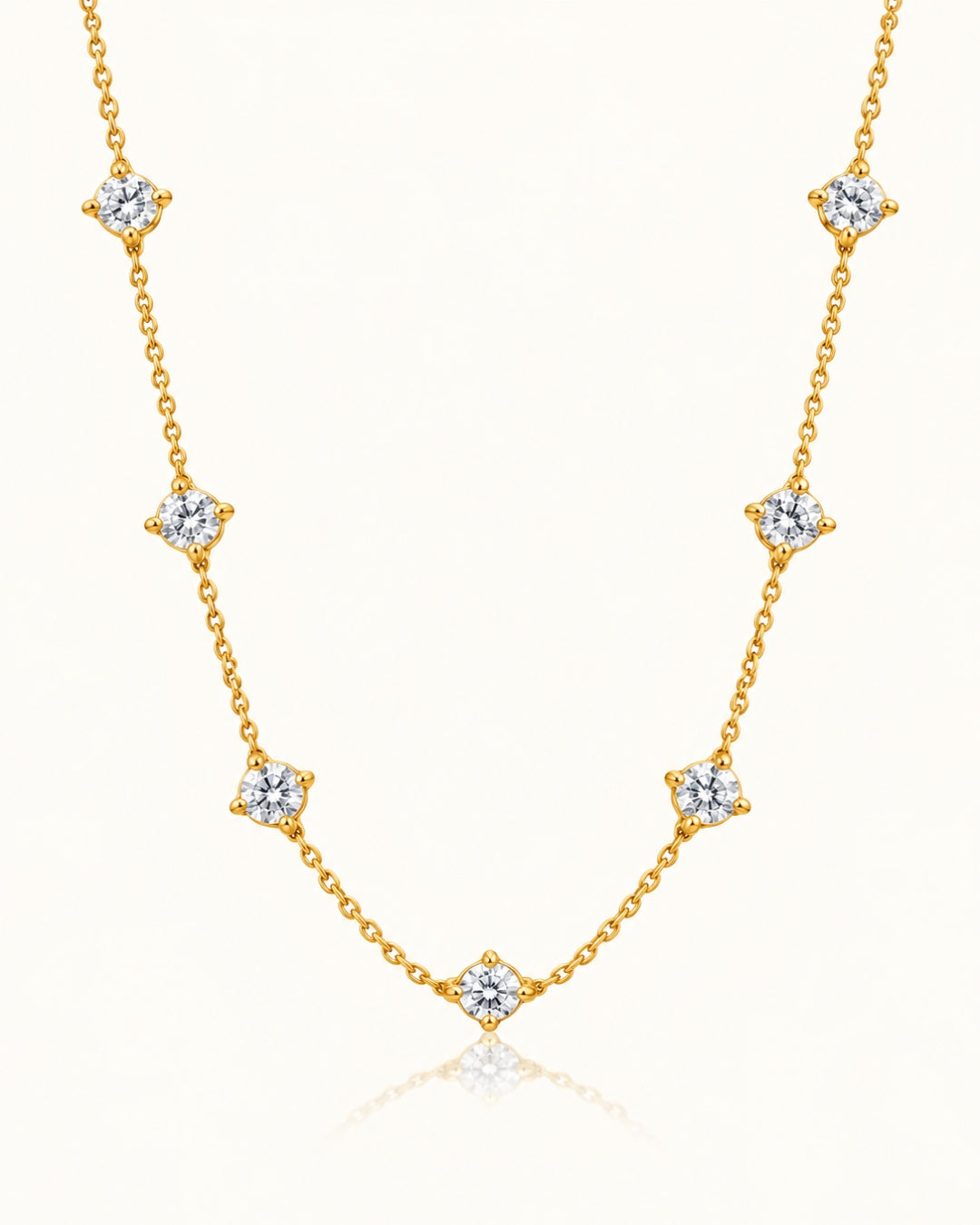 Starry Crystal Necklace - 18k Gold ( Demi Fine )