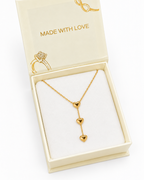 Triple Heart Necklace - 18k Gold ( Demi Fine )