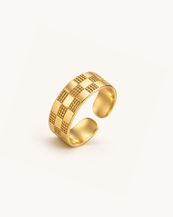 Golden Mosaic Ring - 18k Gold (Demi Fine)