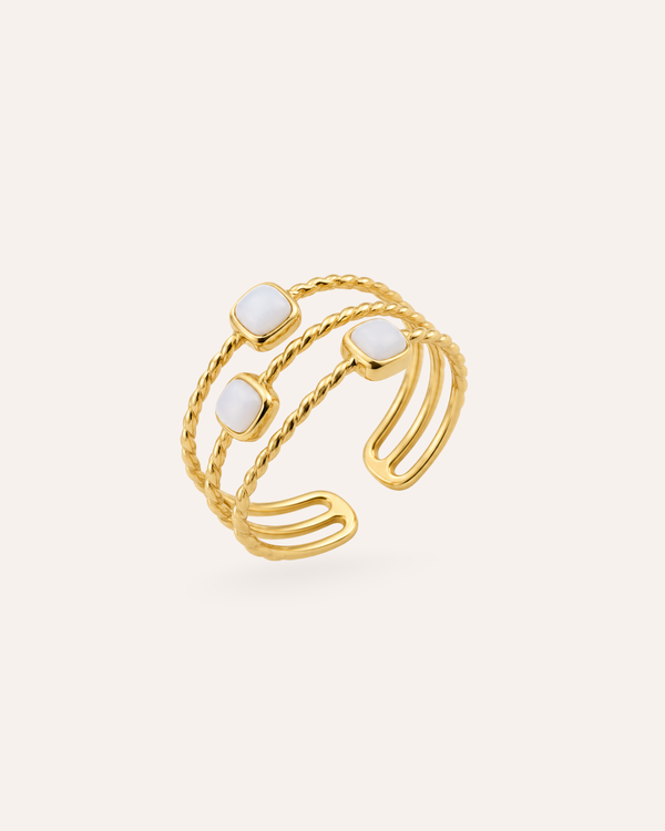 Triple Glow ring - 18k Gold (Demi Fine)
