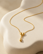 Heart Drop Necklace - 18k Gold ( Demi Fine )