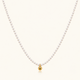 Mini Pearl Bead Necklace - 18k Gold ( Demi Fine )
