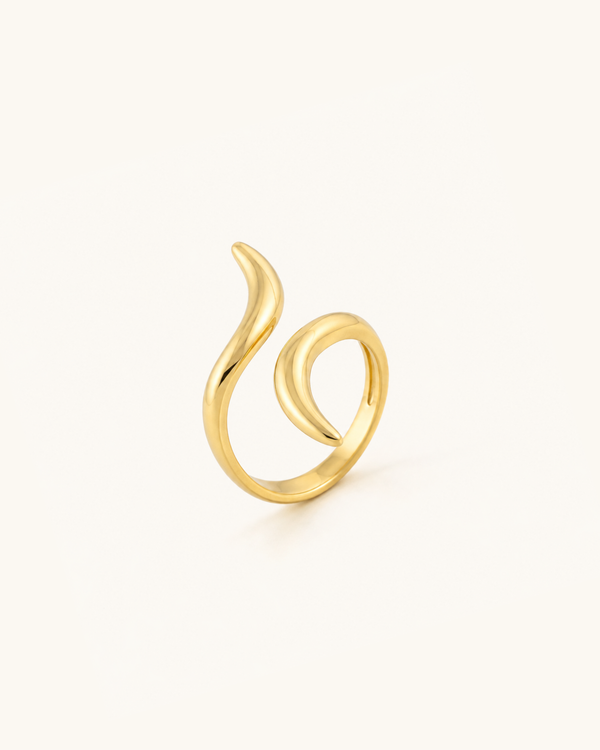 Swan flow ring - 18k Gold (Demi Fine)