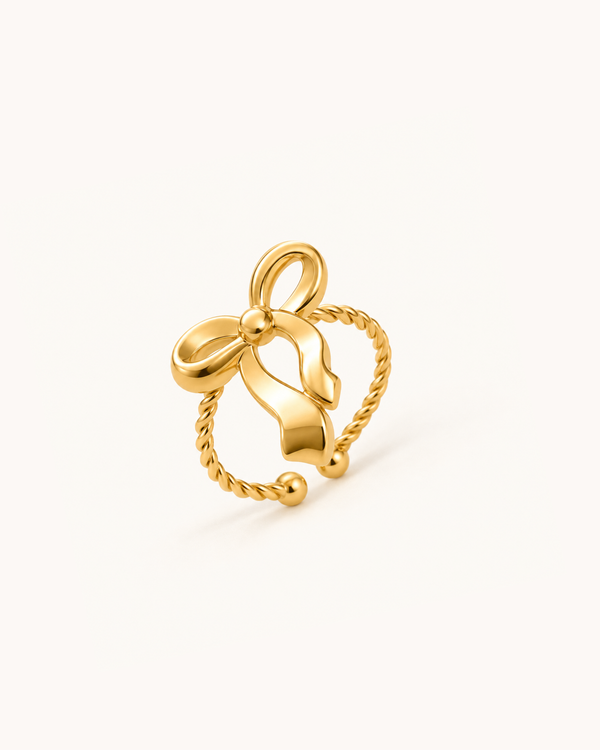 Delicate Ribbon Ring - 18k Gold (Demi Fine)