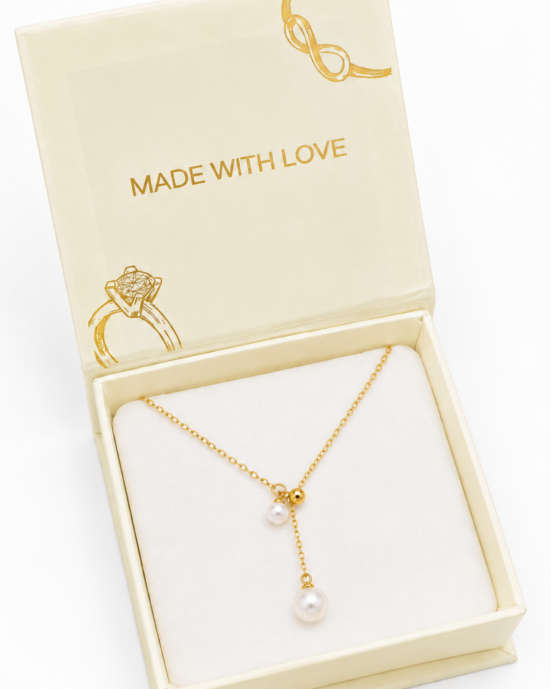 Pearl Layer Necklace - 18k Gold ( Demi Fine )