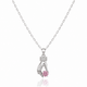Ava Pink Zircon Diamond Necklace