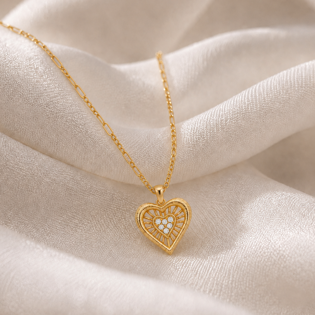 Halo Heart Necklace