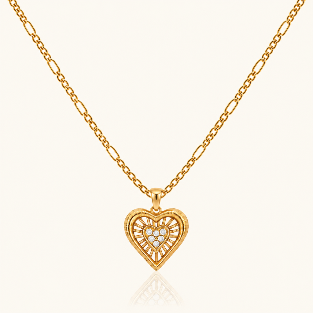 Halo Heart Necklace
