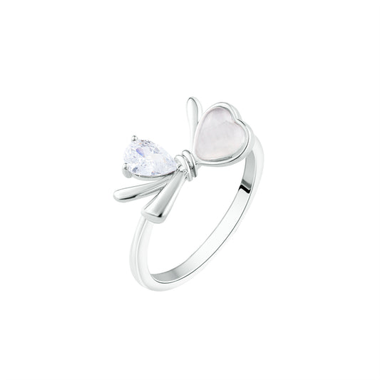 Dainty Ribbon Sparkle Ring