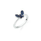 Deep Blue Butterfly Ring