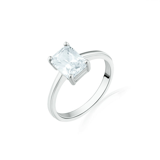 Sleek Zircon Ring