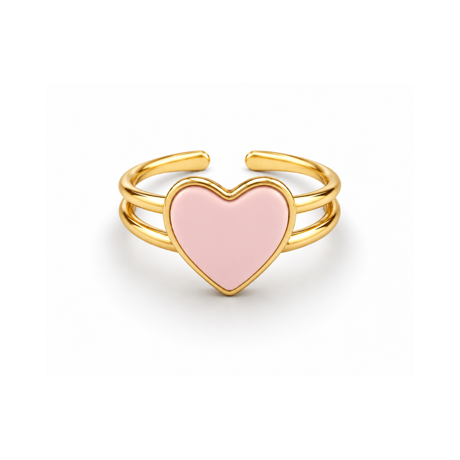 Pastel Heart Charm Ring