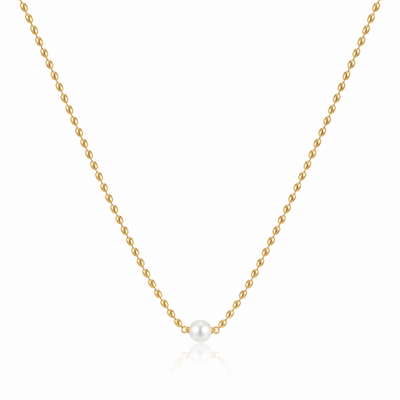 Vintage Bead Necklace With Pearl