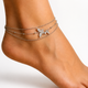 Silver Butterfly Charm Anklet