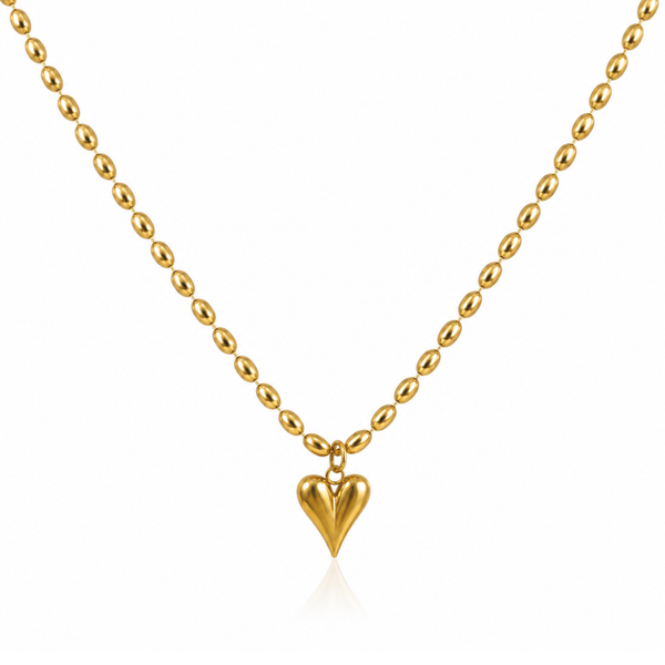 Gold Heartbeat Pendant Necklace