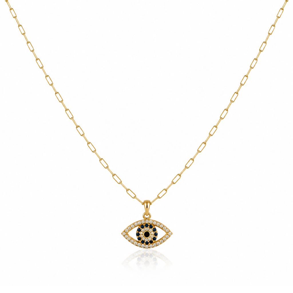 Crystal Eye Pendant Necklace