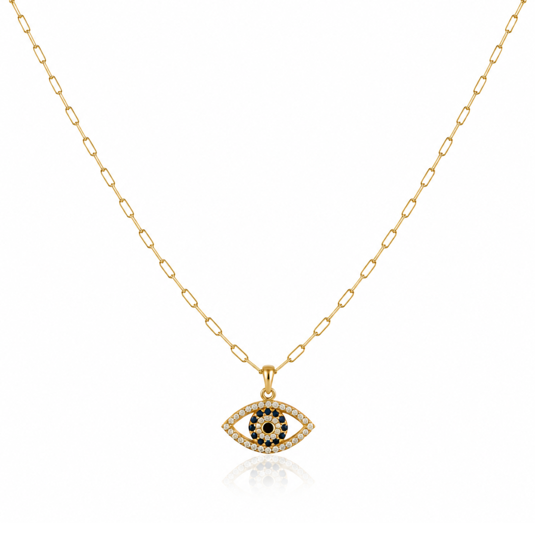 Crystal Eye Pendant Necklace