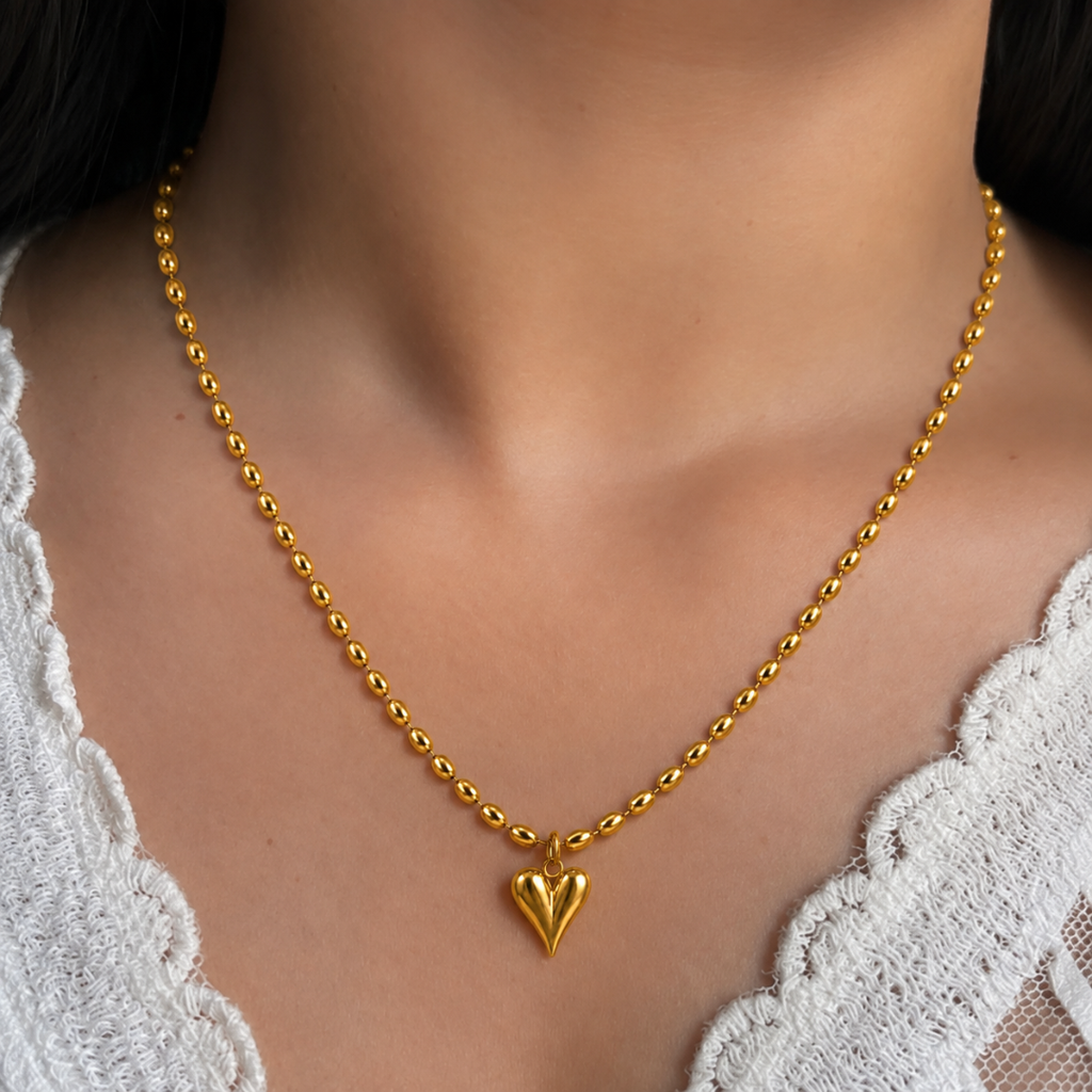Golden Love Drop Necklace